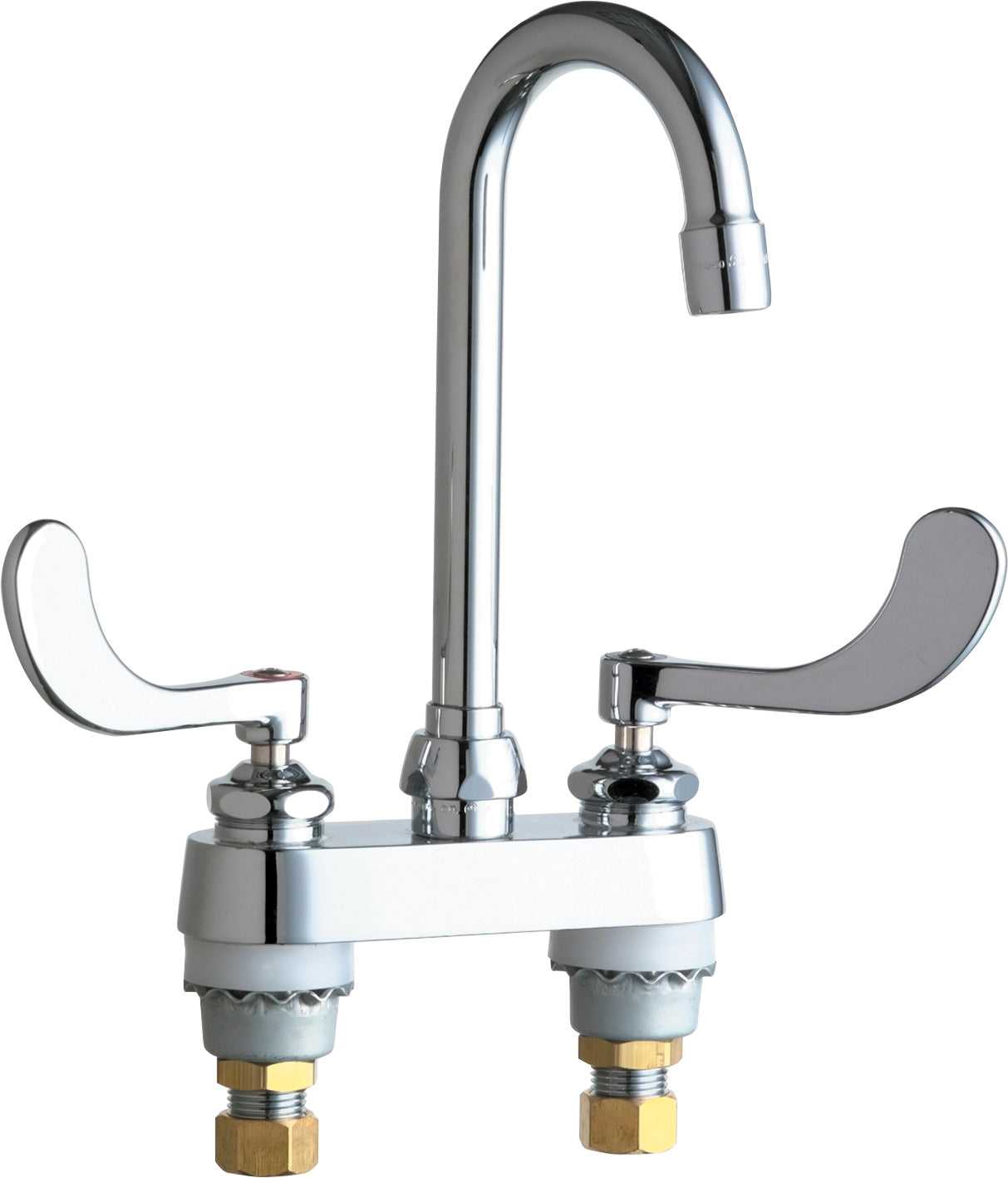 Grifos de Chicago, Chicago Faucets 895-E72-317XKABCP - Accesorio para fregadero de barra de cubierta de 4 pulgadas