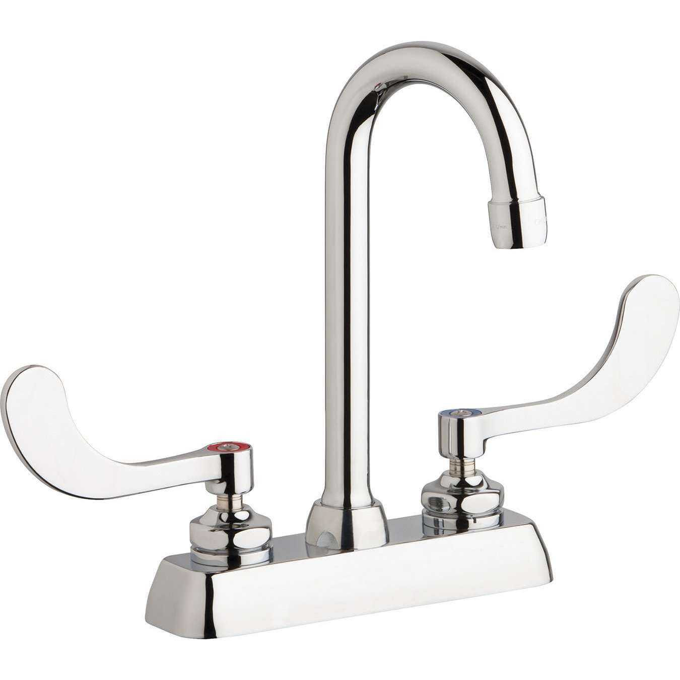 Grifos de Chicago, Chicago Faucets Grifo para mesa de trabajo de 4 '' W4D-GN1AE35-317AB