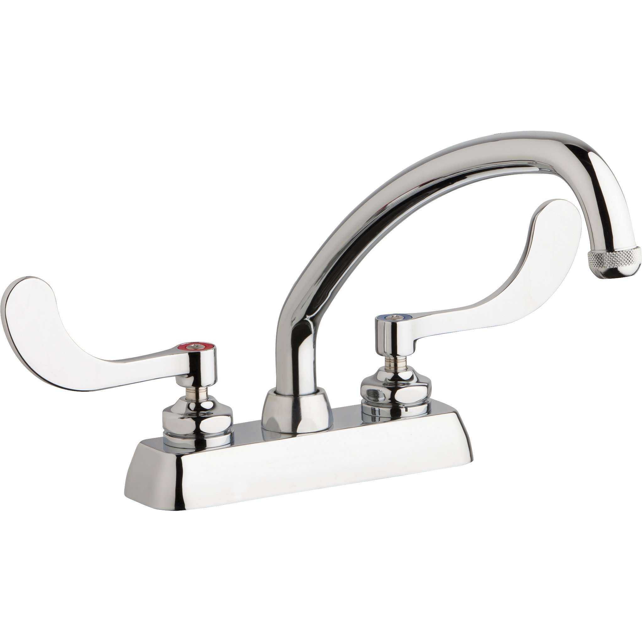 Grifos de Chicago, Chicago Faucets Grifo para mesa de trabajo de 4 '' W4D-L9E1-317ABCP