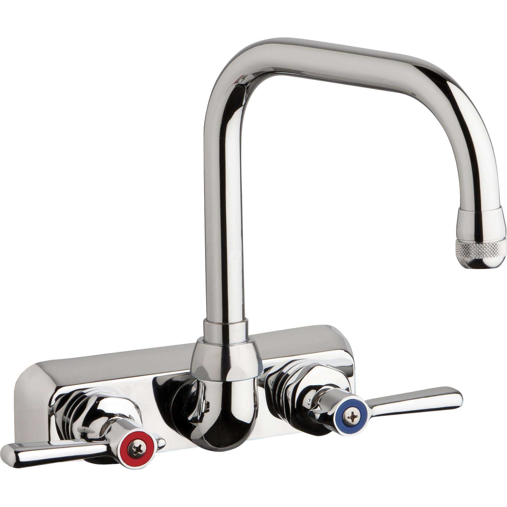 Grifos de Chicago, Chicago Faucets Grifo para mesa de trabajo de pared de 4 '' W4W-DB6AE1-369ABCP