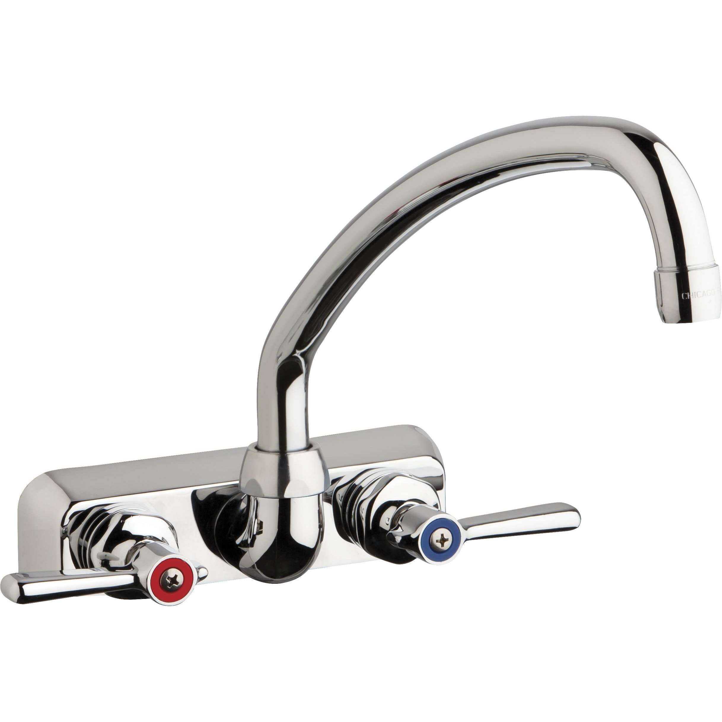 Grifos de Chicago, Chicago Faucets Grifo para mesa de trabajo de pared de 4 '' W4W-L9E35-369ABCP